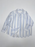 Torre Stripe See-Through Loose Fit Shirt