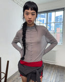 LINING SHEER TURTLE NECK T-SHIRT