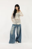 Bohemian Lace Wide Denim