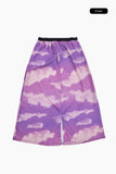 Nebula weather printing long skirt