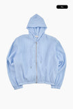 Fairy cropped sheer hoodie zip-up