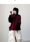 Kanami Color Matching Layered Hoodie