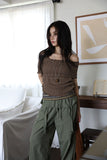 Miller Net Off-Shoulder Top