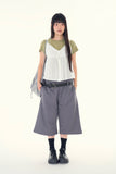 Pure shirring sleeveless blouse