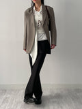 Unbalanced One Button Loose Fit Single Jacket