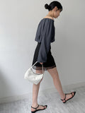 Meringue Two Way Shirring Loose Fit Blouse