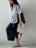 Yoru Belted Half Blouse