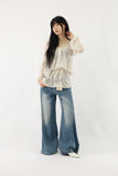 Bohemian Lace Wide Denim