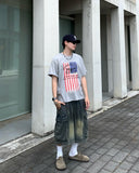 USA Flag Crop Short Sleeve Tee