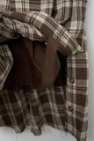 (W) Kite Cutting Checked Skirt