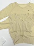 Mu Symbol Raglan V-neck Cardigan