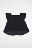 Lilathe dot frill blouse