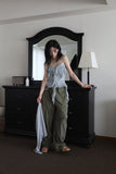 Wave ruffle chiffon sleeveless