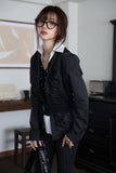 Lace leather belt