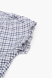 Coco check frill blouse