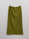 Tuba Wrinkle Banding Long Skirt