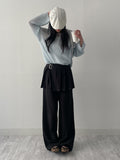 Object wrap skirt slacks