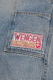 Wengen carpenter banding denim bermuda pants