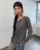 HOOK HENRY NECK LONG SLEEVE T-SHIRT