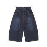 Embroidered Lettering Bermuda Pants