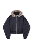 Flight padding fur hood jumper