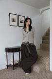 Rudder Slit Alpaca Cardigan