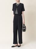 [Premium] Button Linen Jacket & Slacks Set
