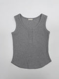 Waffle Button Sleeveless