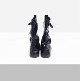 Low Buckle Biker Boots