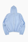 Fairy cropped sheer hoodie zip-up