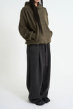 Fleece crop pullover hood