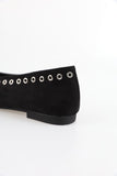 Eyelet Square Flat Shoes