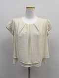 Plain layered short sleeve blouse