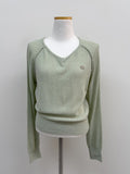 Mu Symbol Raglan V-neck Knit