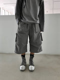 Pore Rivet Crop Bermuda Pants