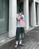 USA Flag Crop Short Sleeve Tee