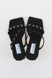 Eyelet Square Mule