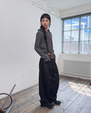 GRAPHIC LEATHER STRING TERRY HOODIE