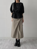 [Short sleeve ver.] Julie Frill Round Neck Blouse