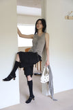 Hash ruffle shirring sleeveless