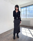 CUFFS COLLAR CARDIGAN T-SHIRT