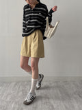 Symbol Stripe Overfit Collar Knit