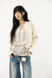 Crop Care Knitting Cardigan