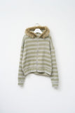 Fury Fur Striped Zip Hoodie