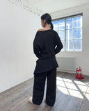 ONE-TUCK WIDE SWEAT PANTS