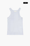Half wrinkled ribbed sleeveless