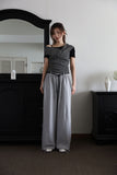 Leather belt string pants