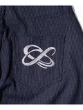 UNMEASURED STRIPE DENIM BALLOON PANTS