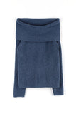 Hitch Boucle Off-Shoulder Knit