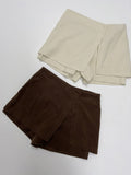 Corduroy Wrap Skirt Pants